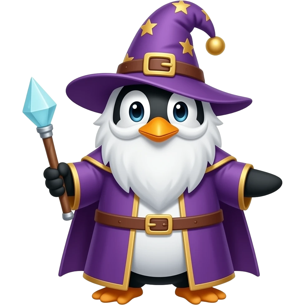 Penguin Wizard emoji