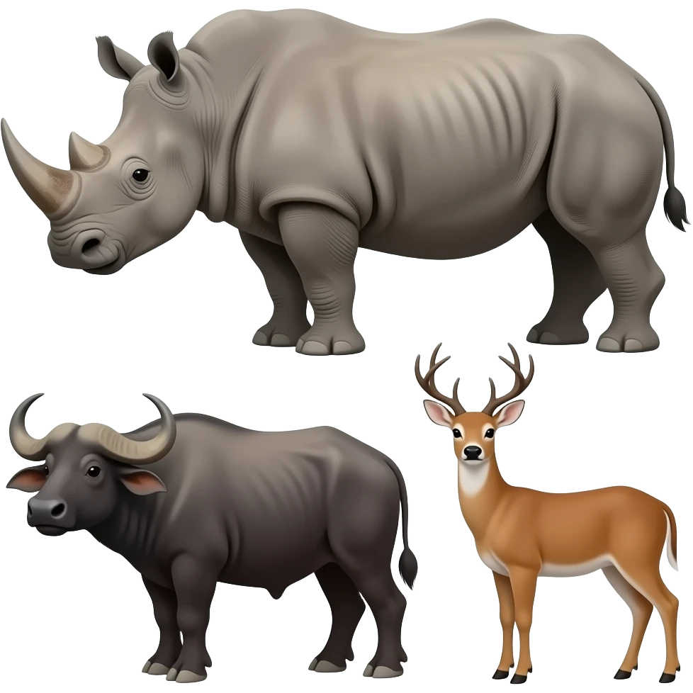 🦏🐃🦌 emoji