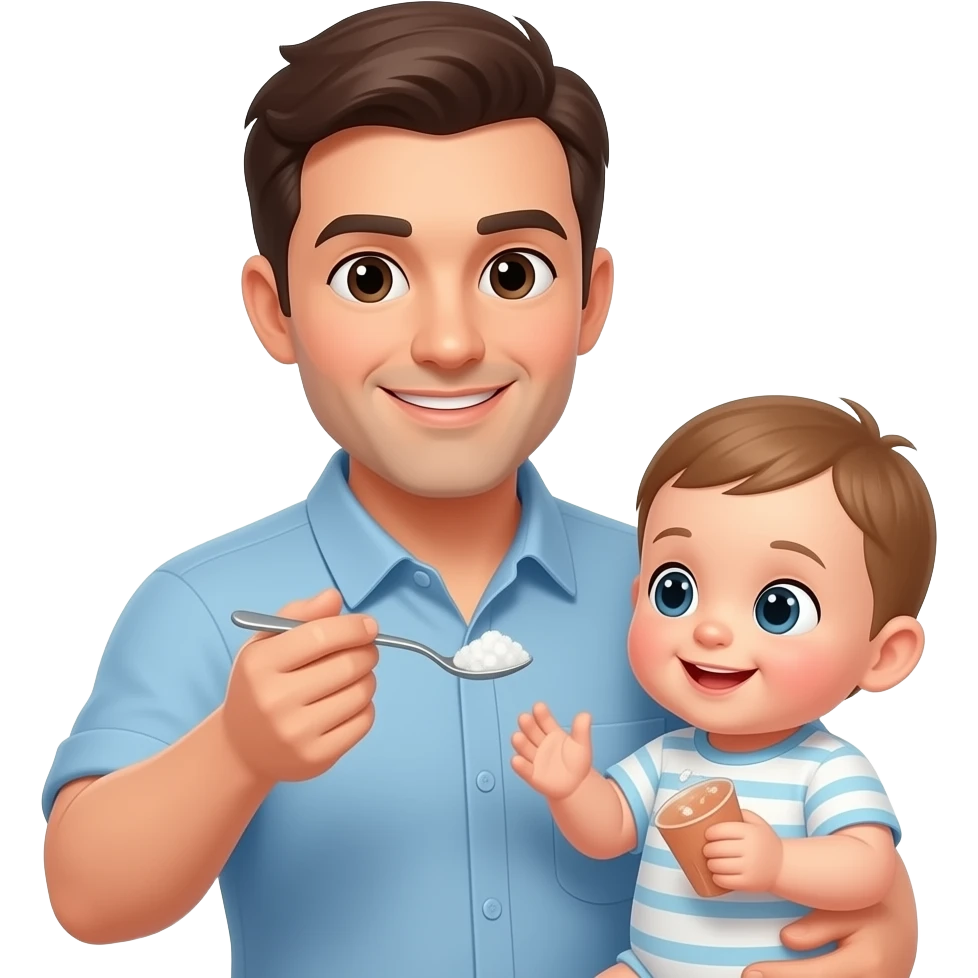 Папа малыш сахар ест emoji