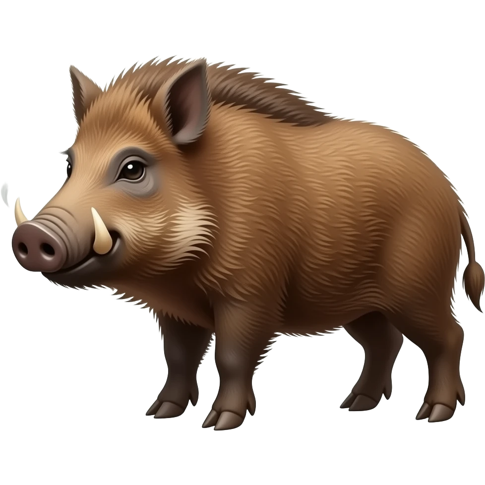 Boar with blown up head and having smoke in it emoji