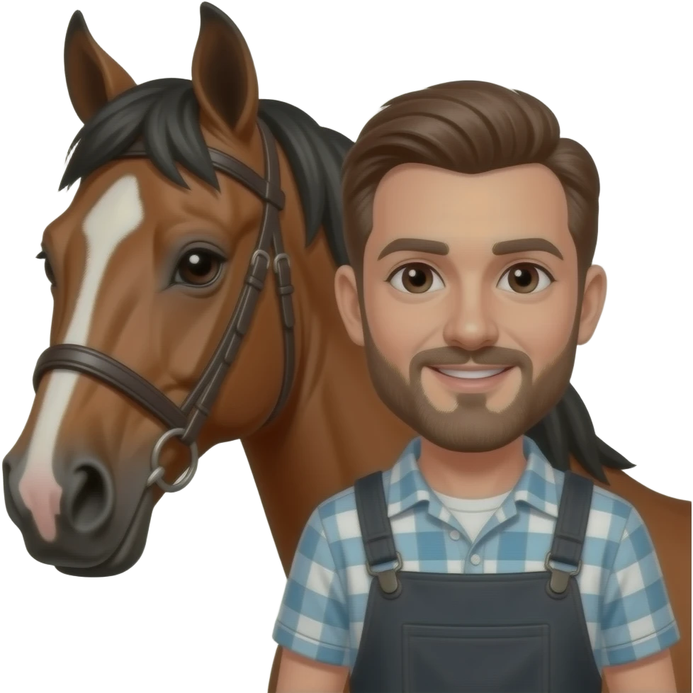 man and horse emoji