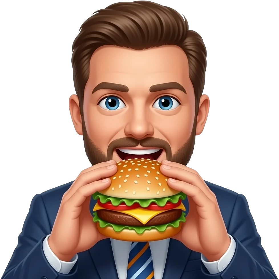 Mr beast eating burger emoji