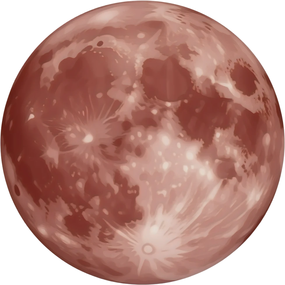 Lune rouge emoji