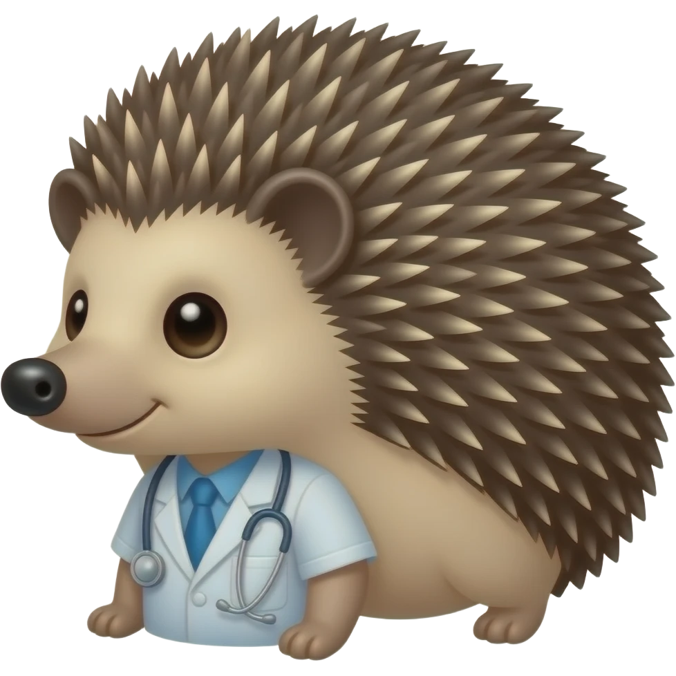 Hedgehog and doctor emoji