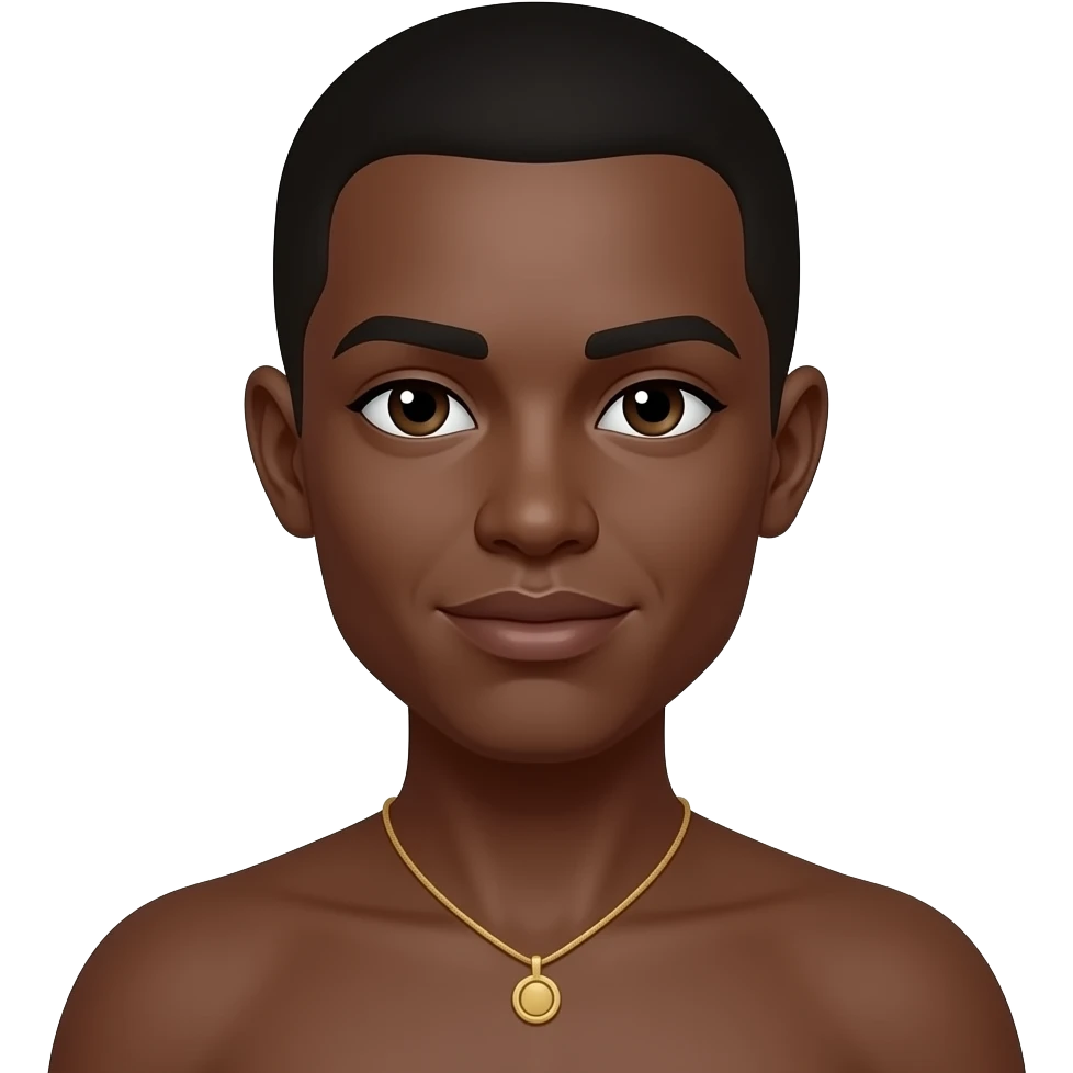 Darkskin in a thong emoji