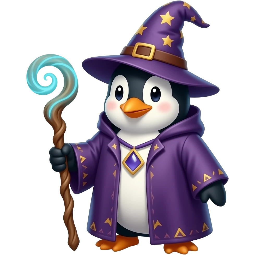Penguin Wizard emoji