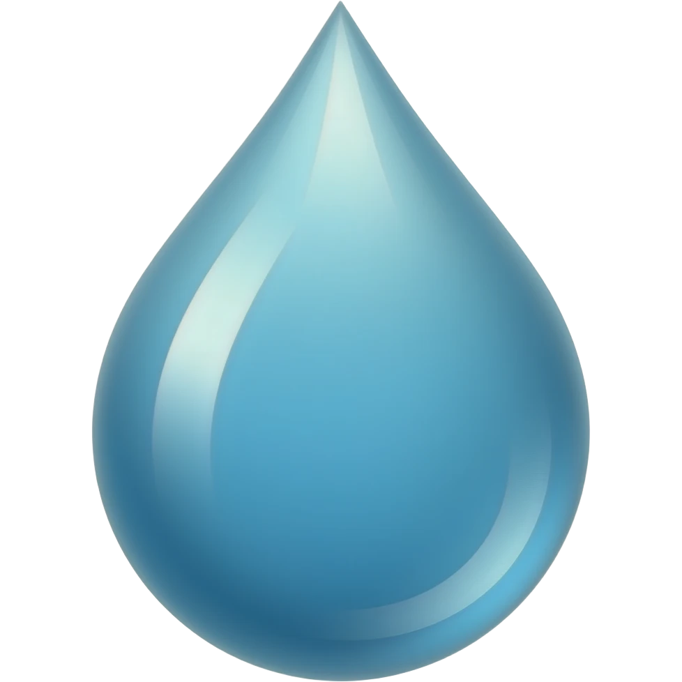 Cyan drop emoji