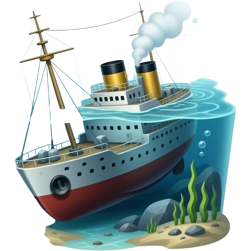 sunken ships emoji