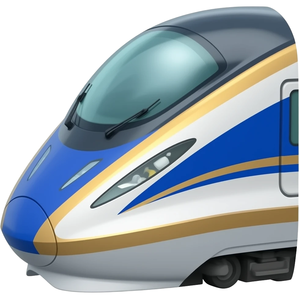 Bullet train-shinkansen (model year: 2025) (iconic colour: blue yellow) emoji
