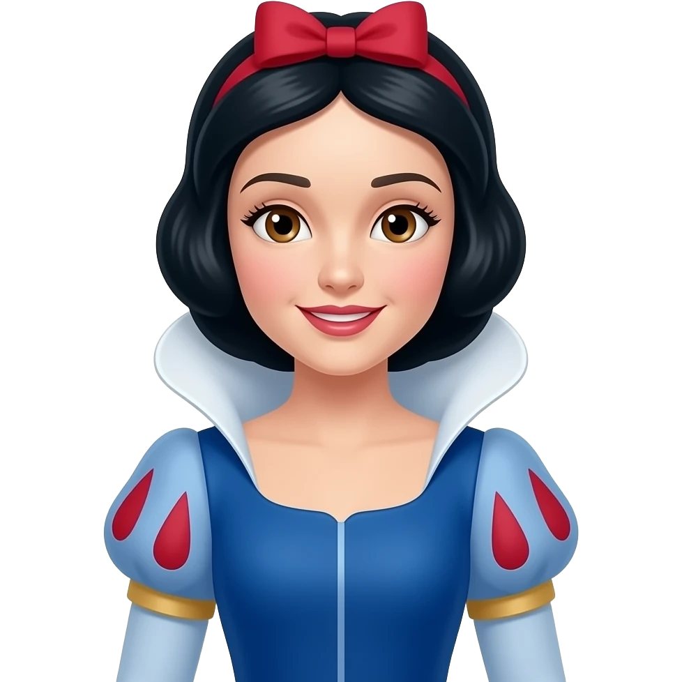 Black (dark brown) hair design resembles Snow White, her dress is a ...