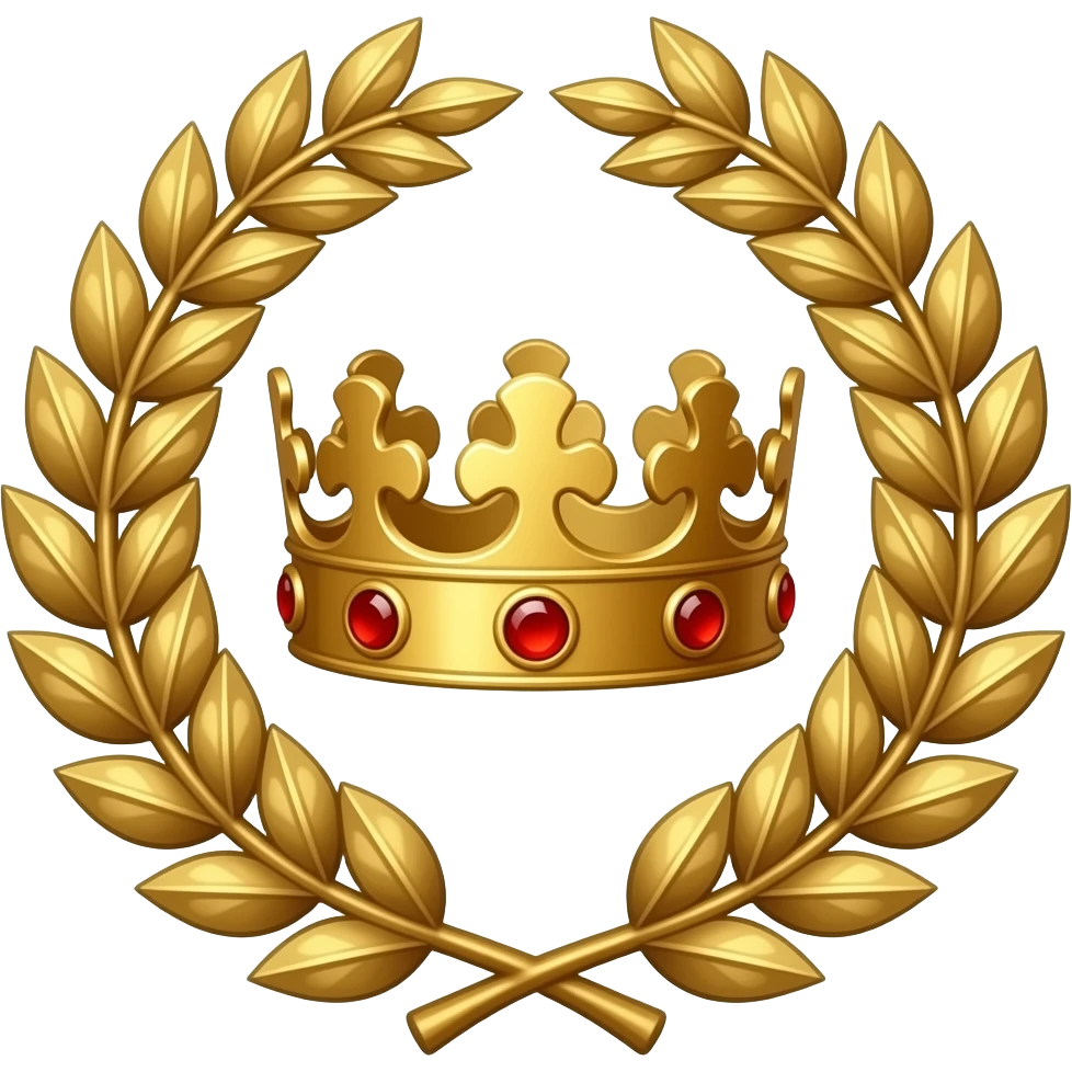 Corona de laurel imperial de oro y diamantes rojos del dios Emperador de Warhammer 40k emoji