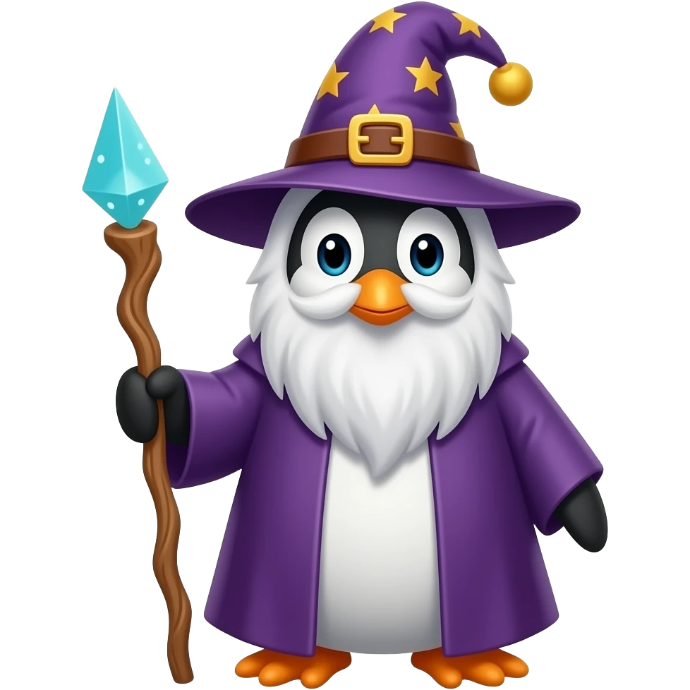 Penguin Wizard emoji