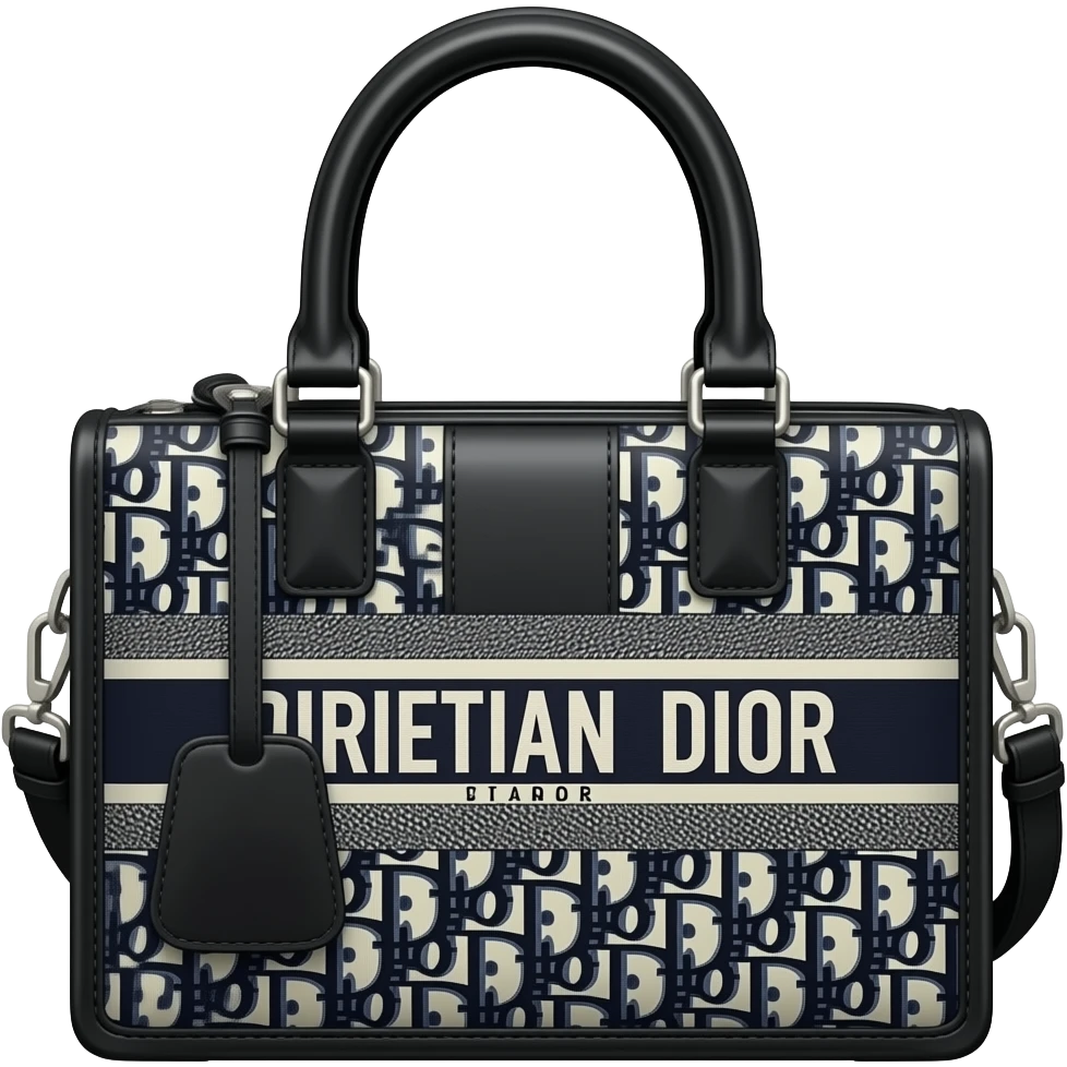 black dior printed bag emoji
