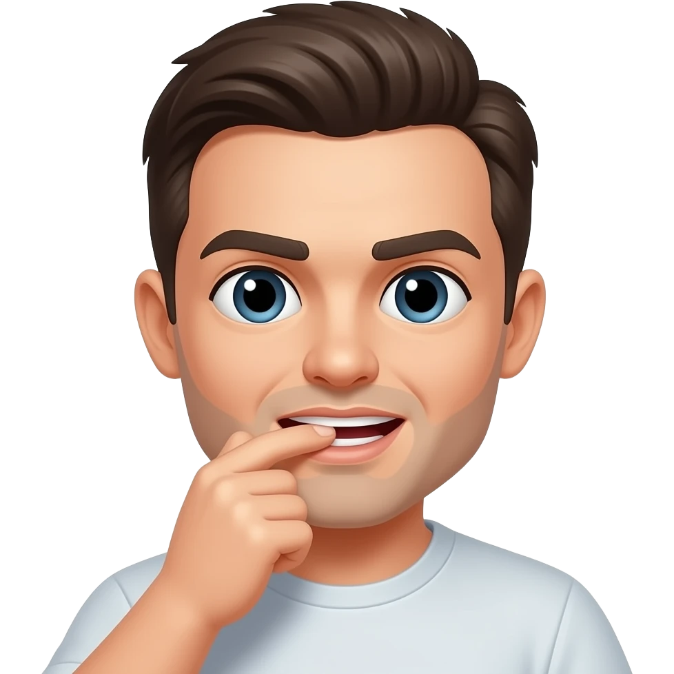 Biting nail emoji