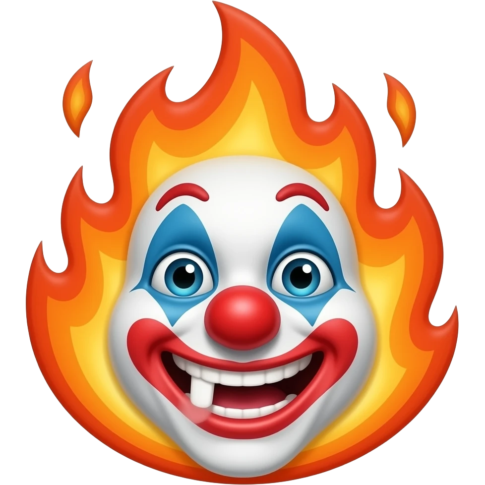 fire clown sweet tooth emoji