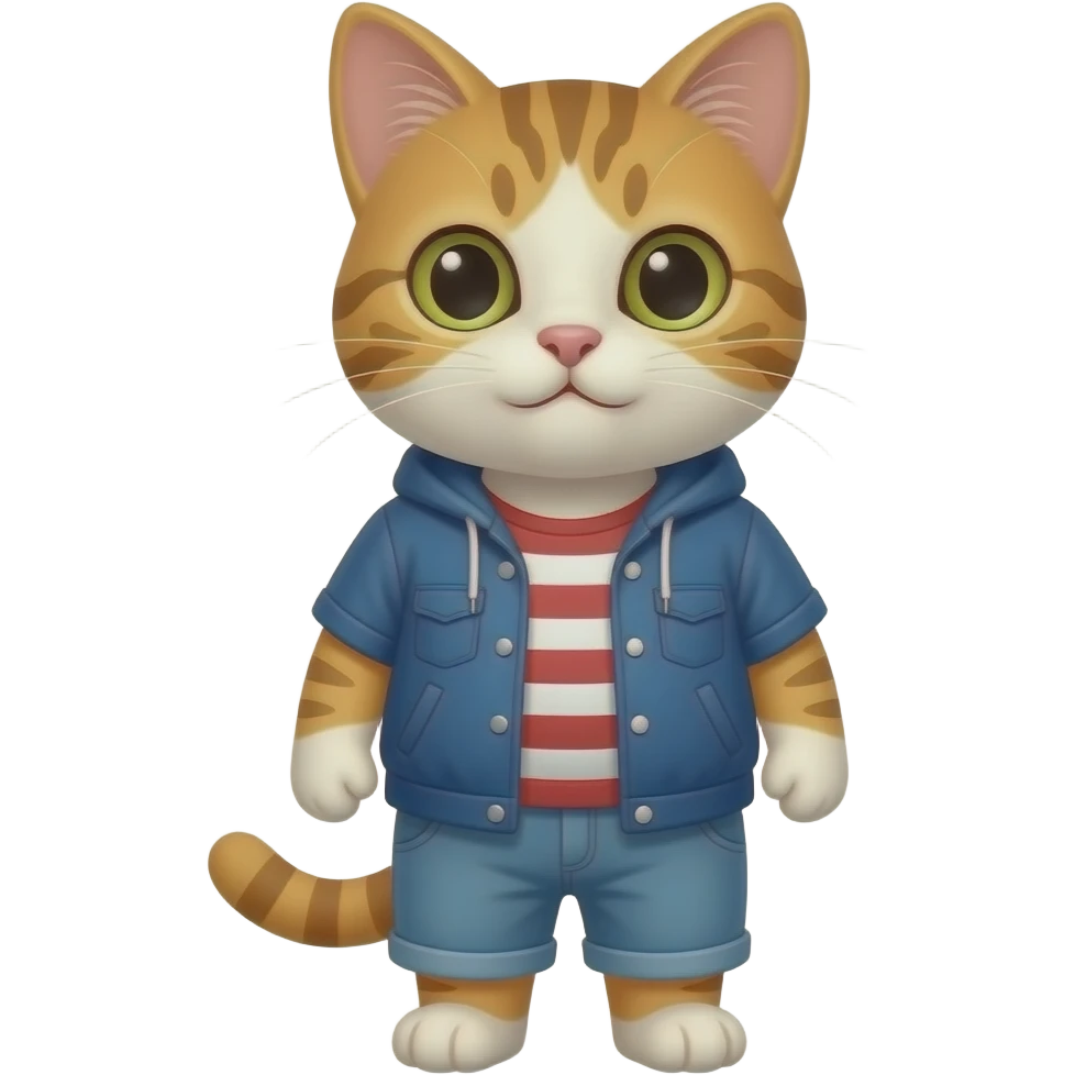 Gato con ropa emoji