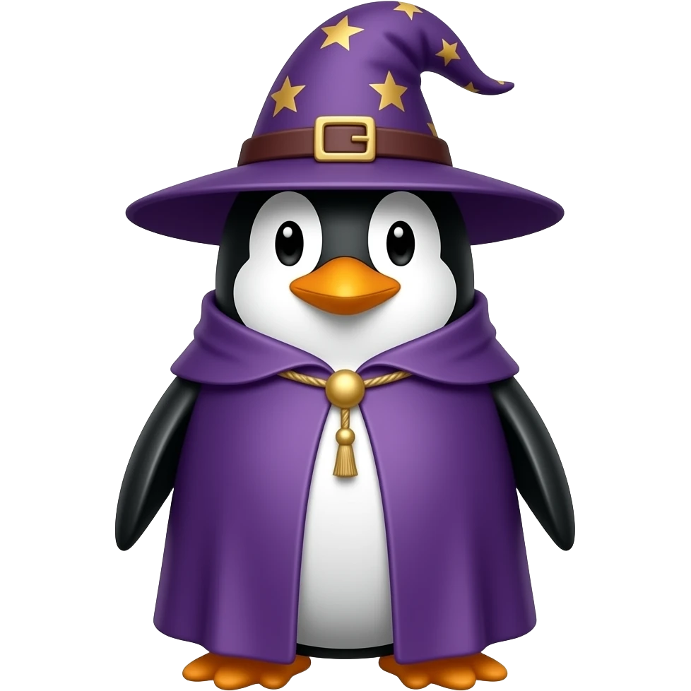 Penguin Wizard emoji