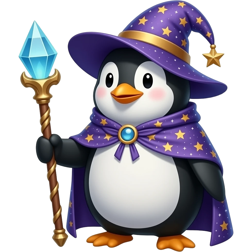 Penguin Wizard emoji