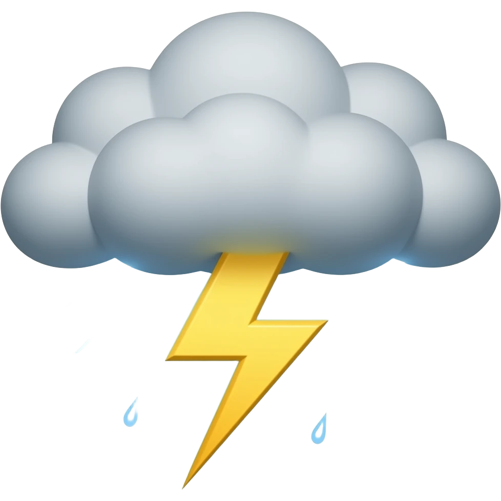 Powerfull modern si Thunder and Lightning emoji