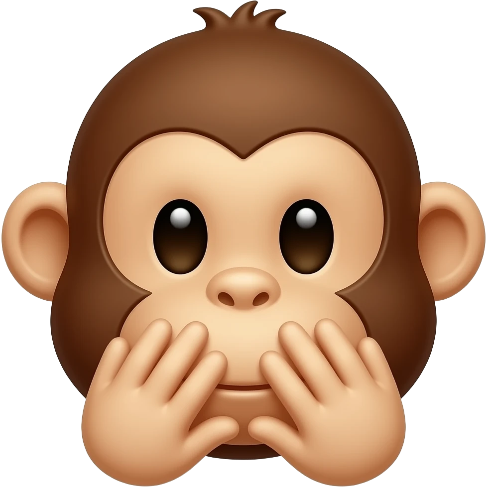monkey face covers his mouth with his hands emoji
