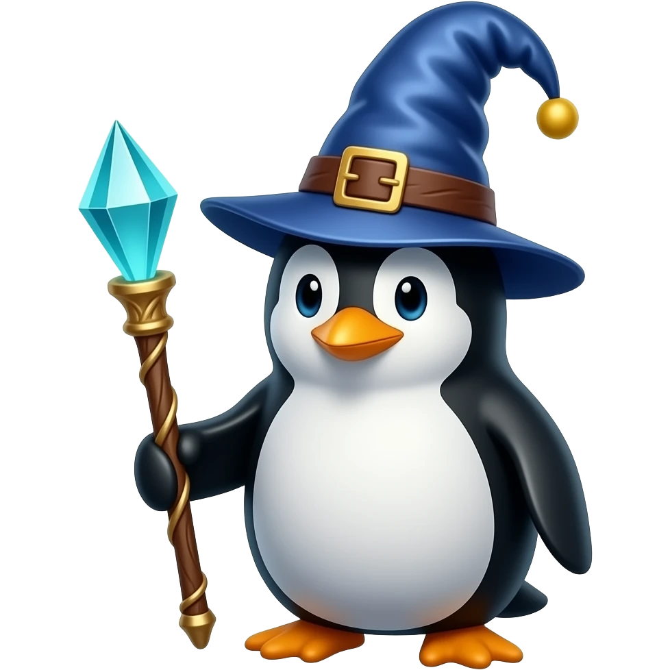 Penguin Wizard emoji