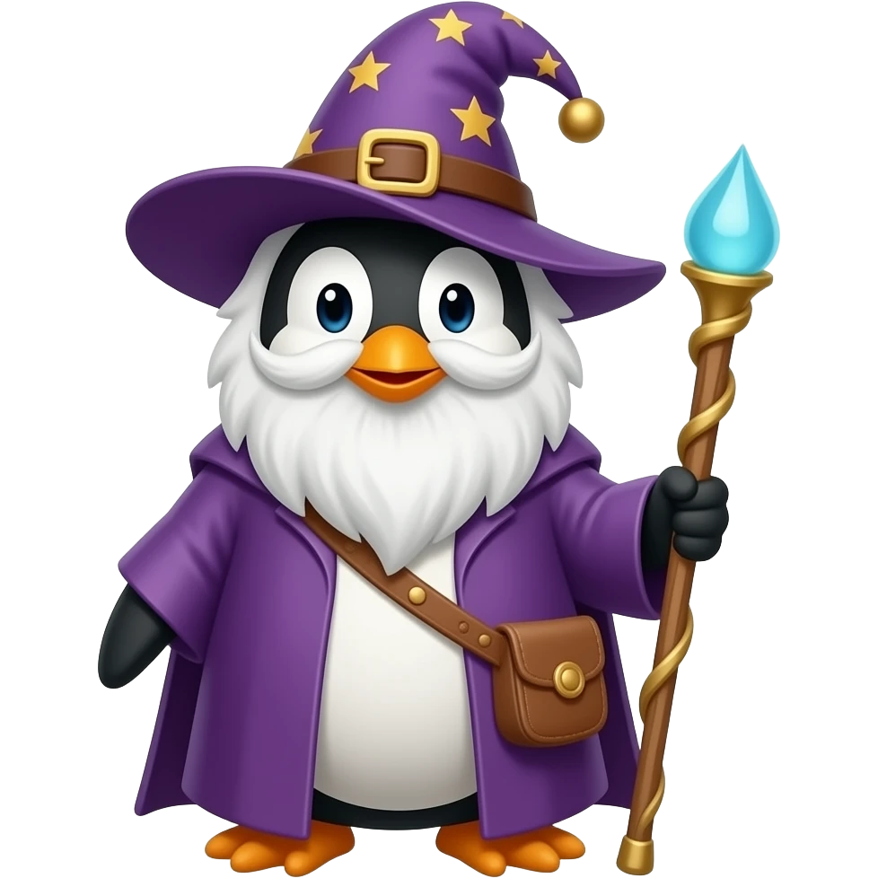 Penguin Wizard emoji