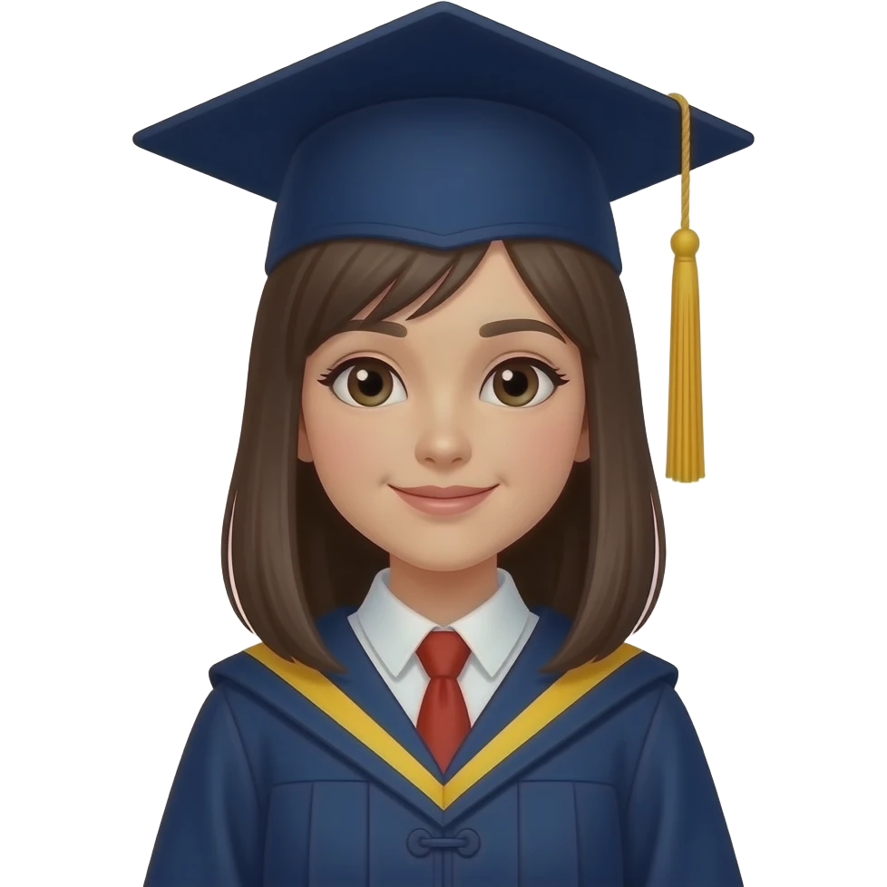 Graduating asian girl emoji