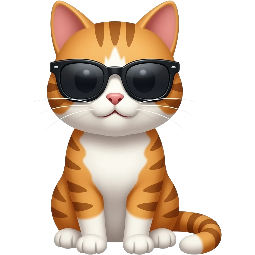 Cat wearing sunglasses emoji