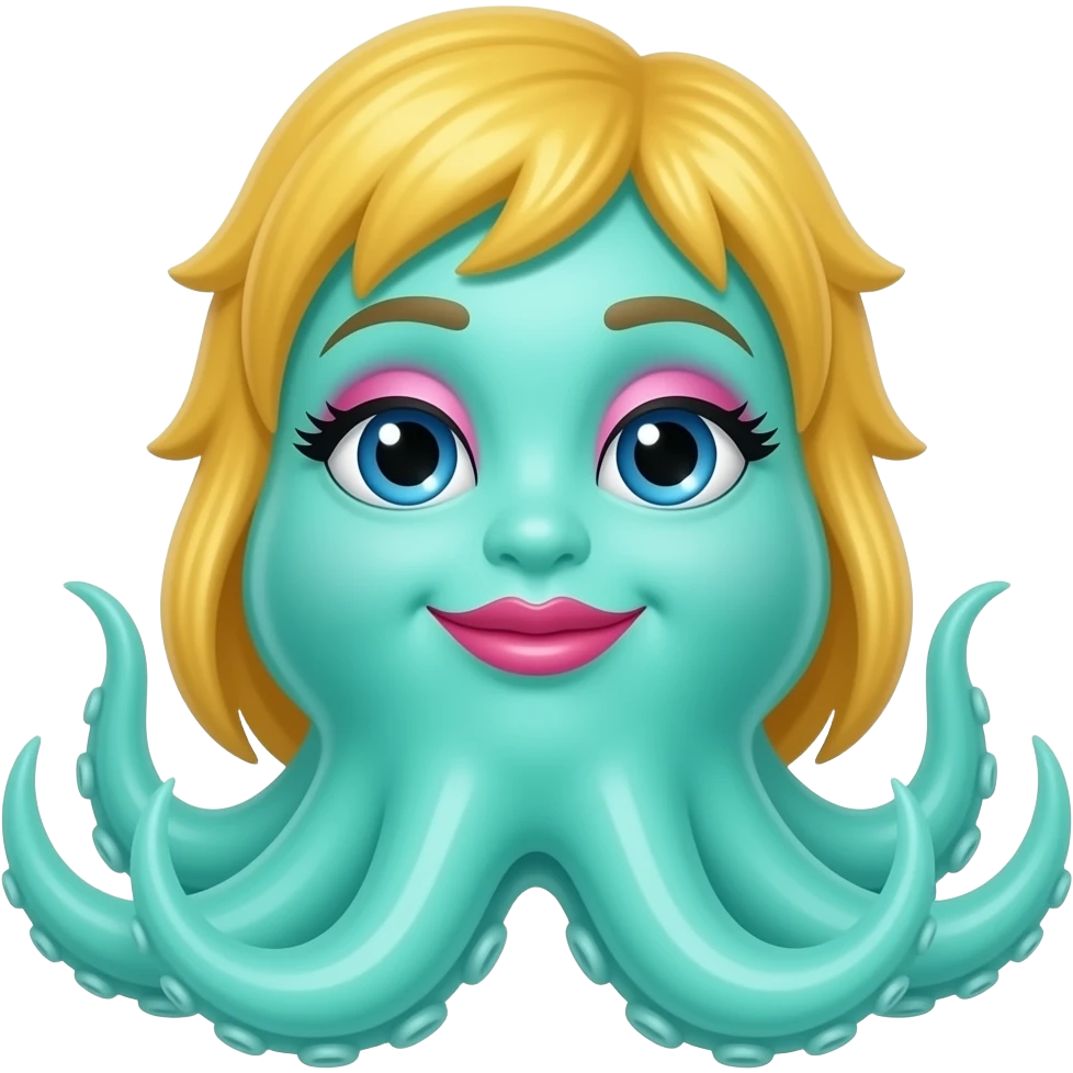a Seafoam squid Who has she has yellow/ginger hair She has blue eyes ...