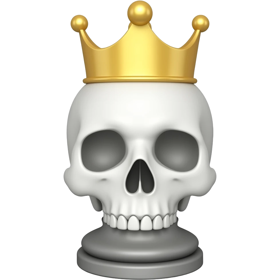 A skull like queen from chess emoji