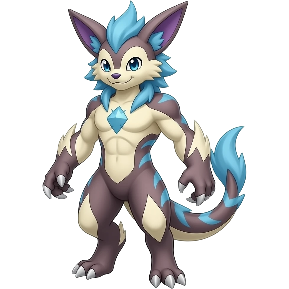 Pyroar-Furret-Shinx-Luxio-Luxray-Fakémon-hybrid emoji