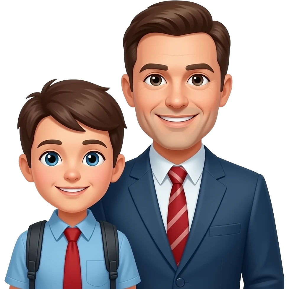 dad son school emoji