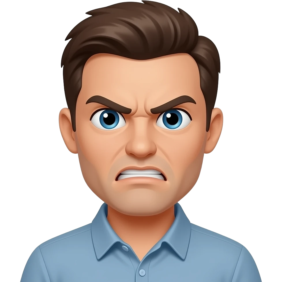 Angry look emoji