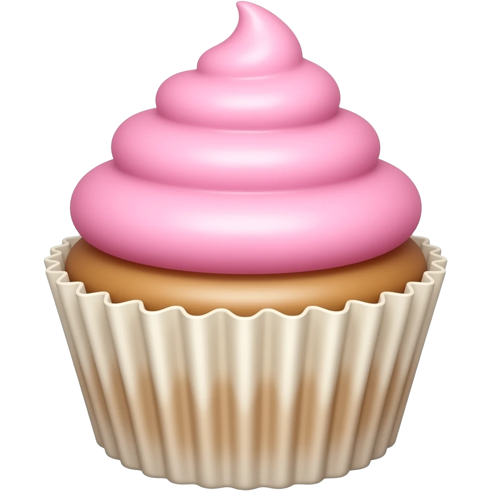 Cupcake with pink icing emoji