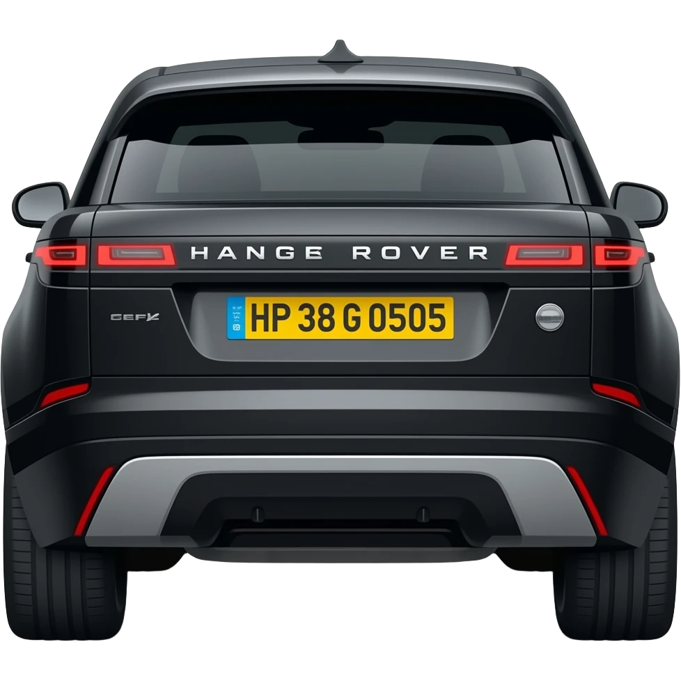 Range rover velar black with number blate HP 38 G 0505 change the direction emoji