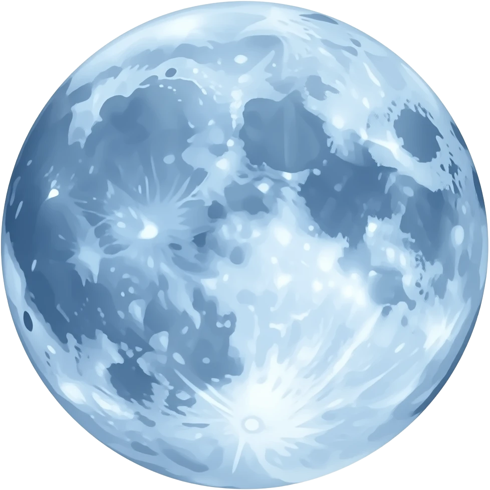 lua azul emoji