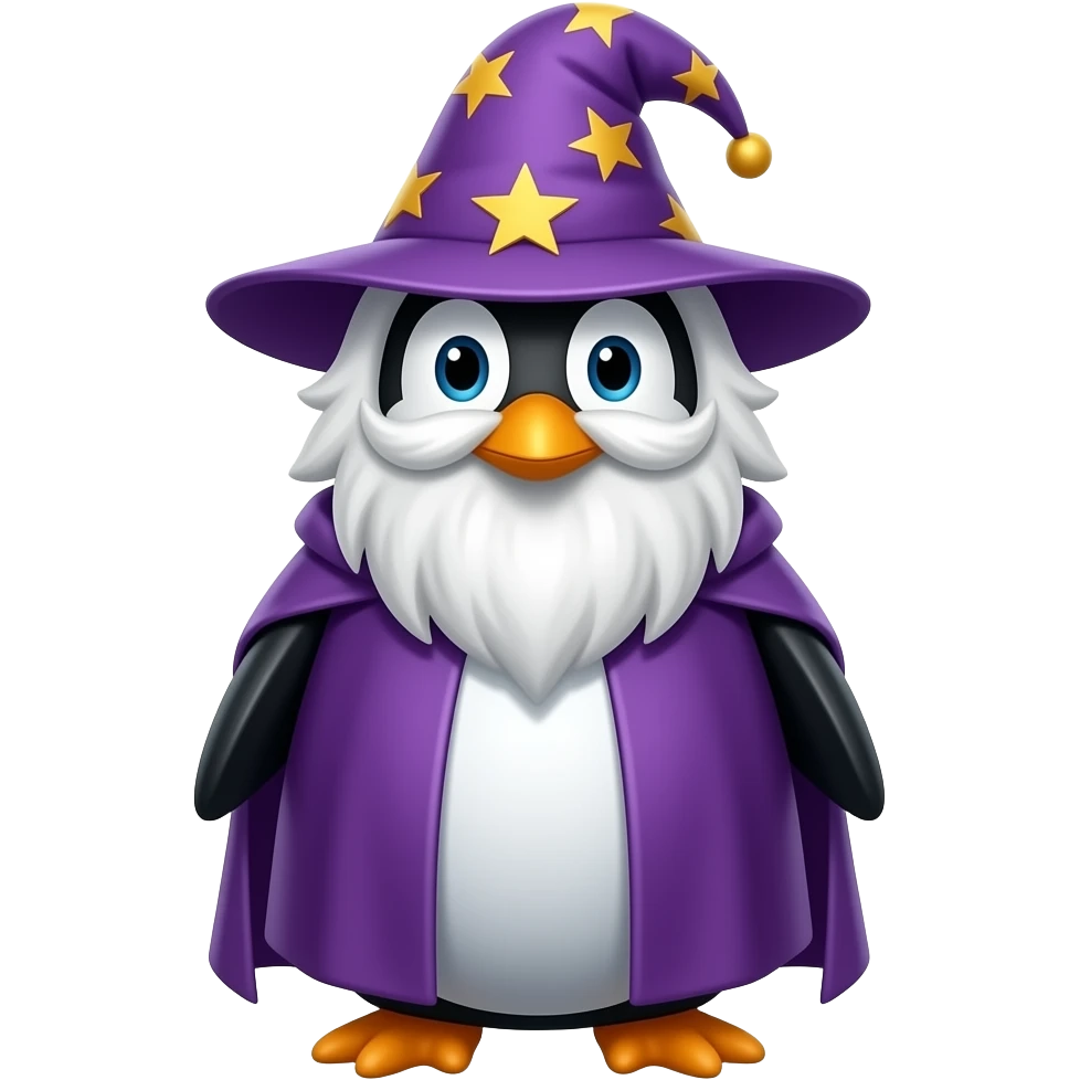 Penguin Wizard emoji