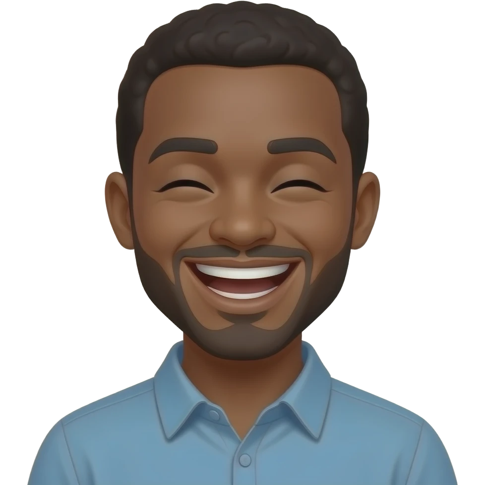 black laugh emoji