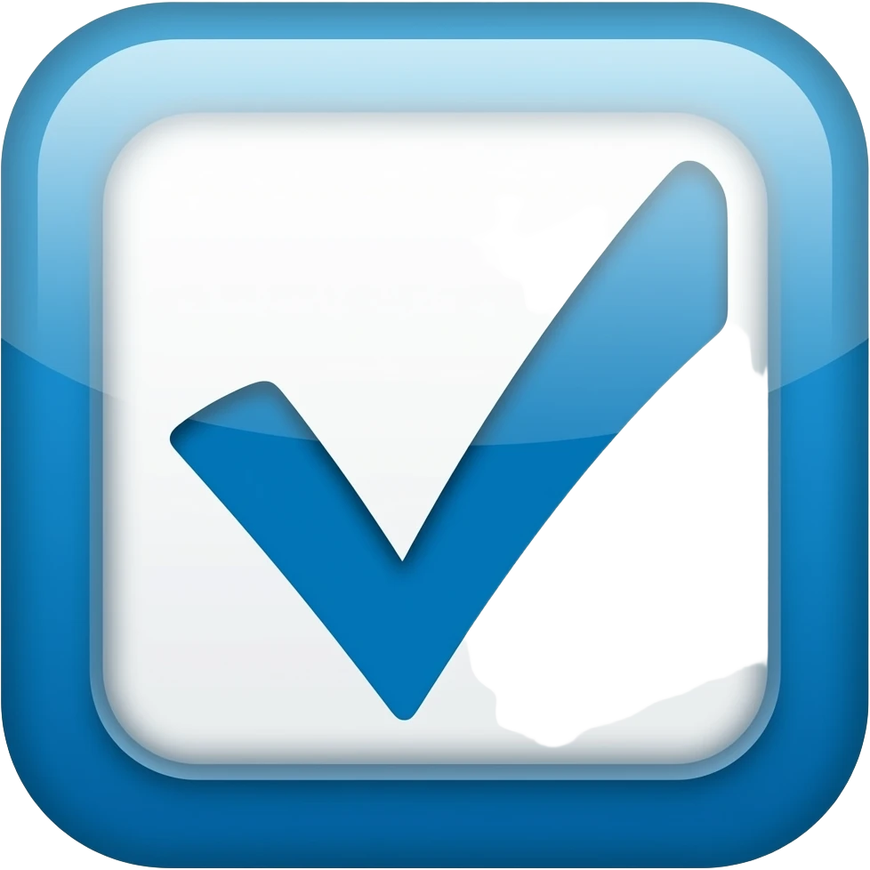 تیک آبی emoji