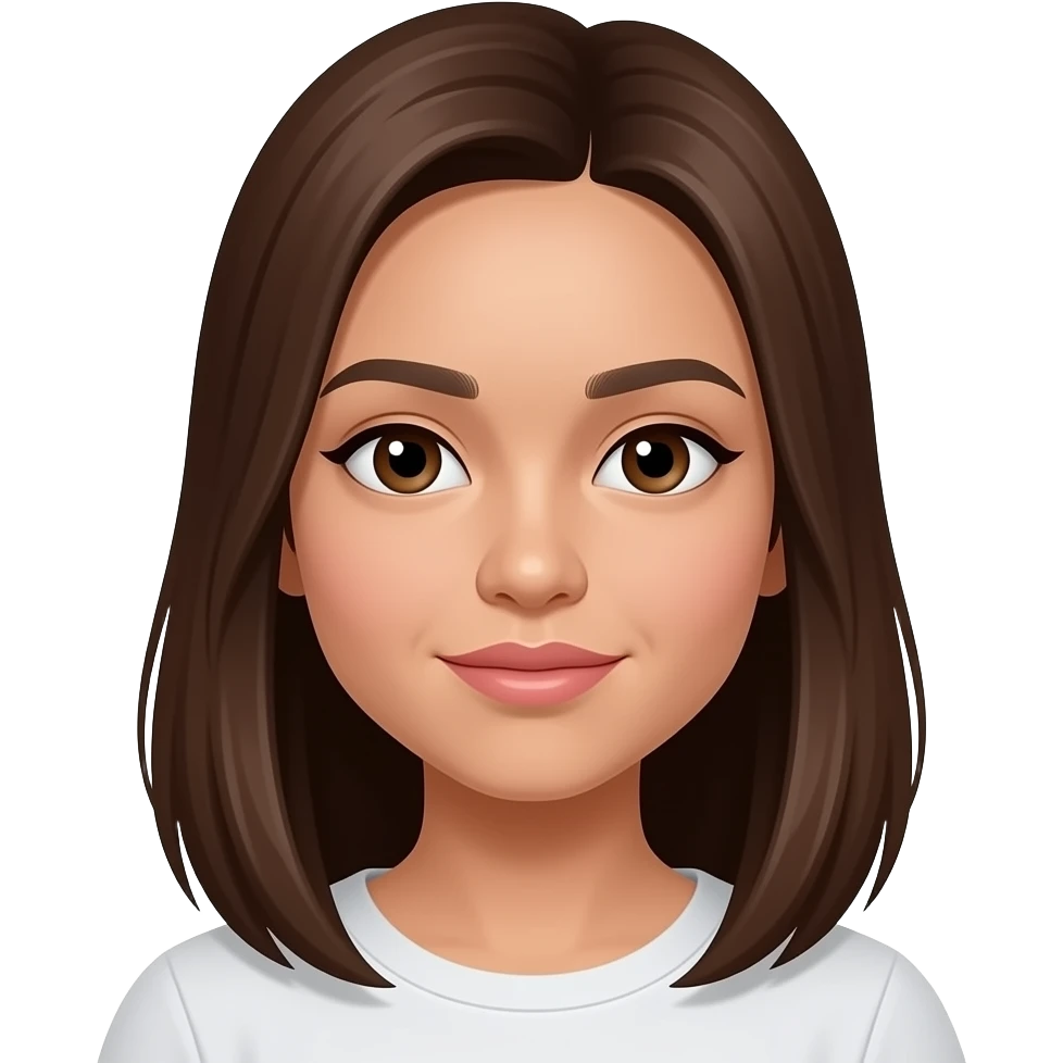 Filipino girl 25 years old Brown hair closed lips emoji
