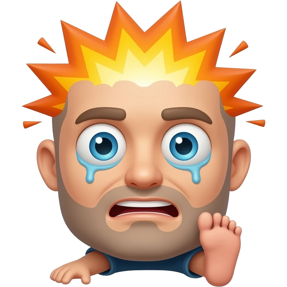 🤯+🫠+🦶 emoji