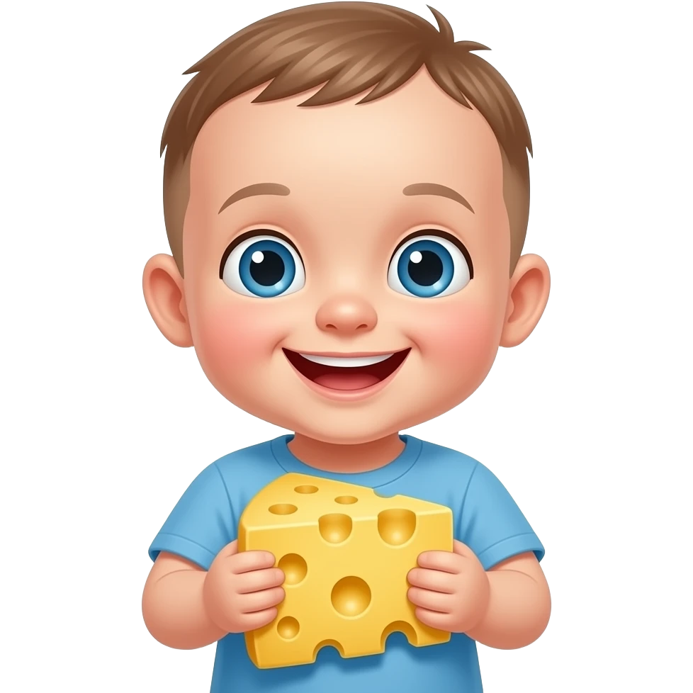 Малыш счастлив сыр emoji