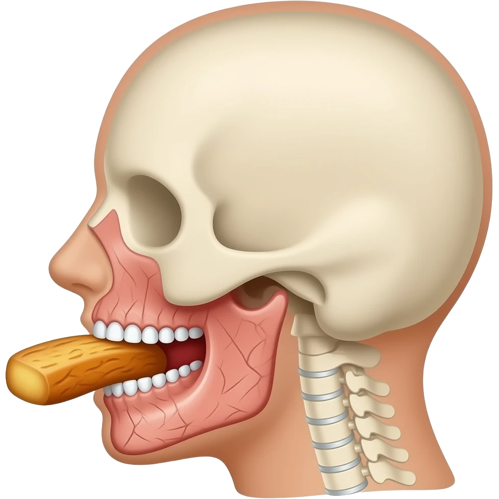 mouth profile anatomy swallowing food emoji