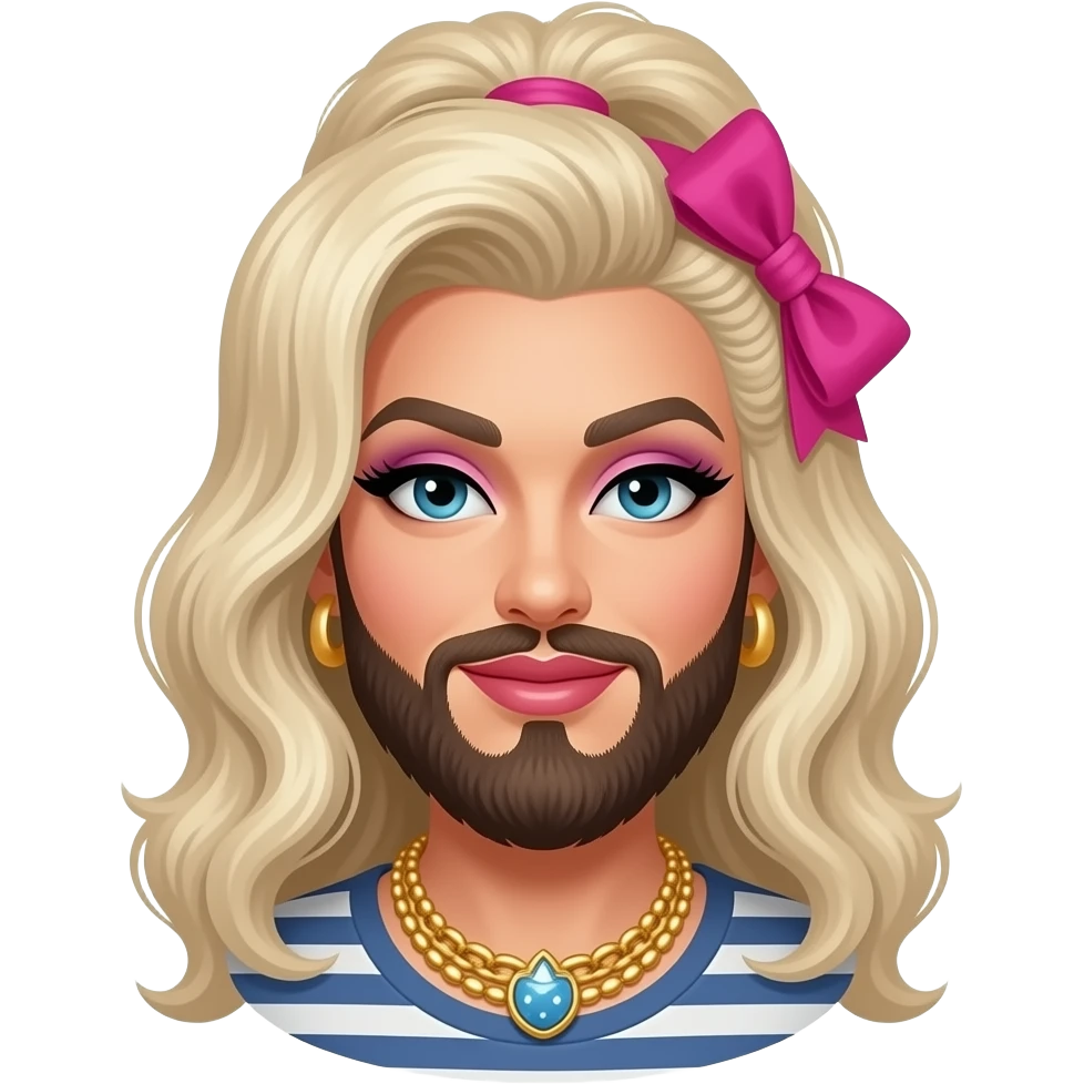 Poster for SteamWorks gay bathhouse with the text: "SteamWorks, celebrates Mothers Day" + "Freshly baked cookie scent in all stalls." With bearded drag queen mom, no women  theme. emoji