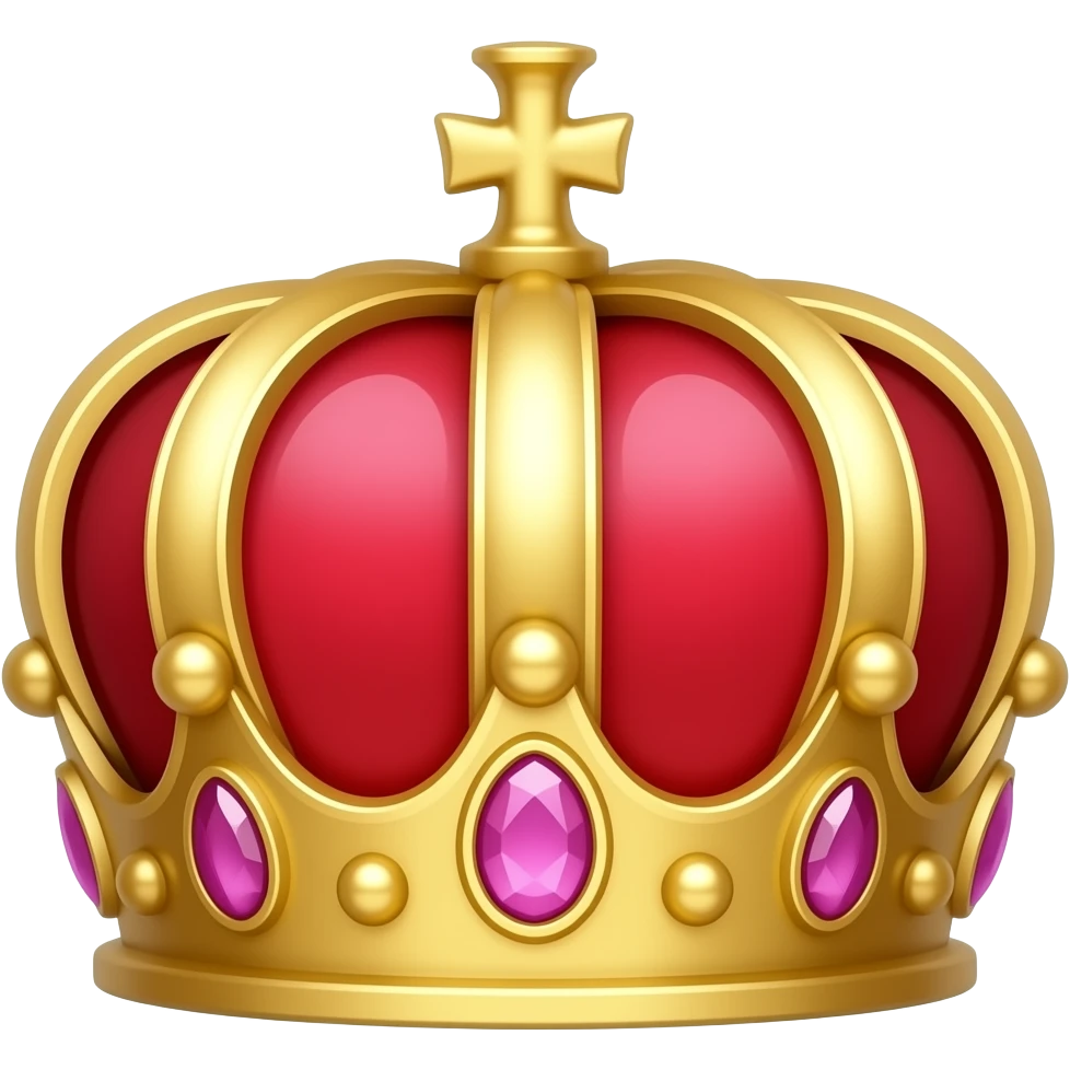 red crown with pink gems emoji