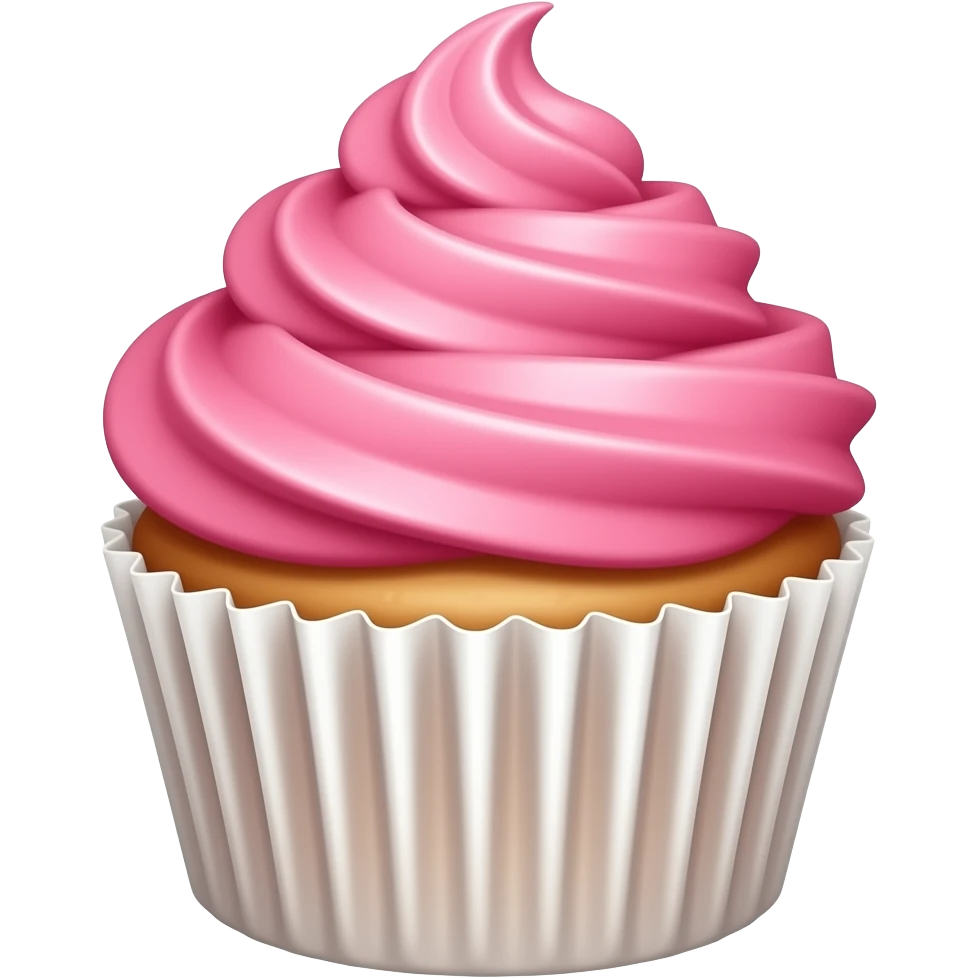 Cupcake with pink icing emoji