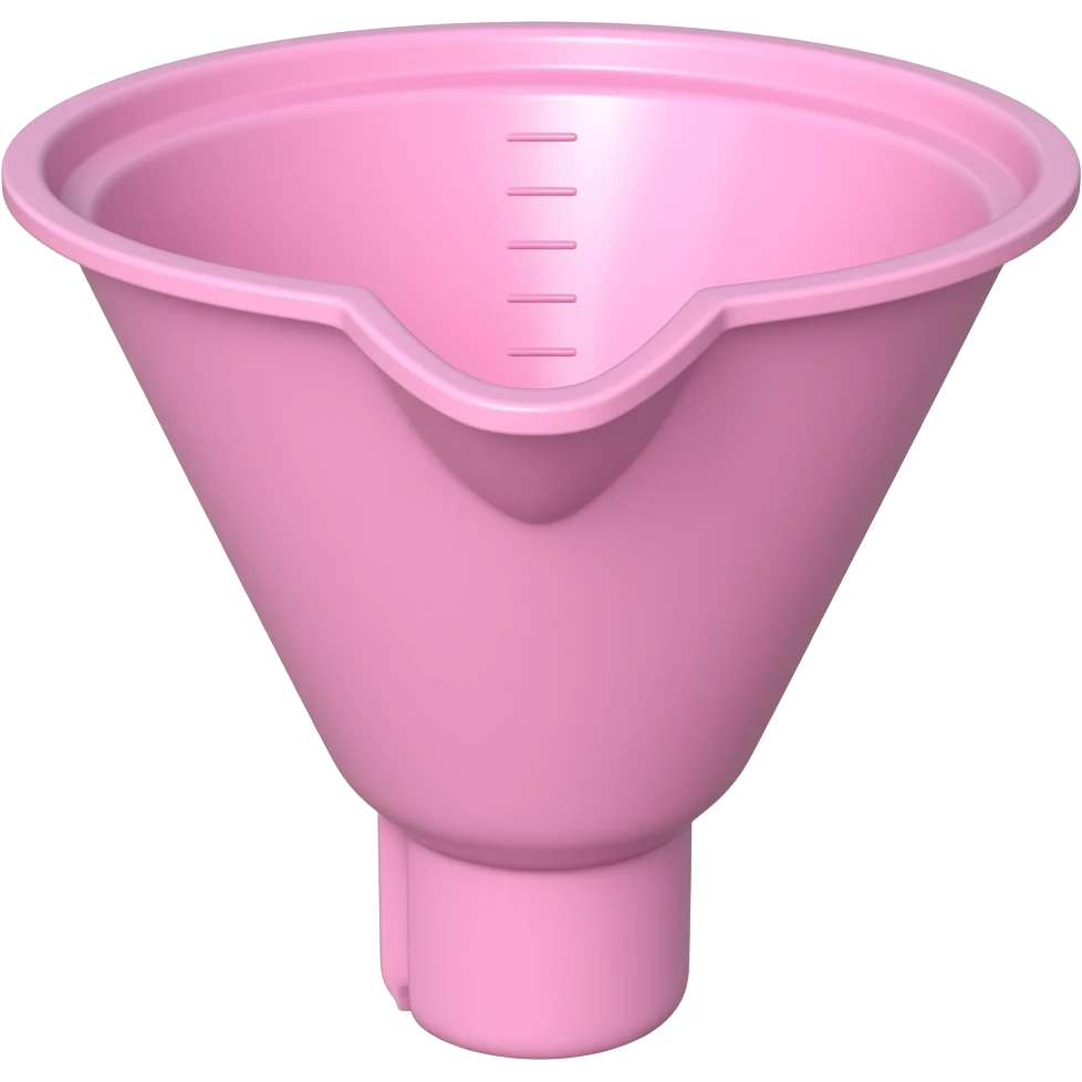 Pink dividing funnel emoji