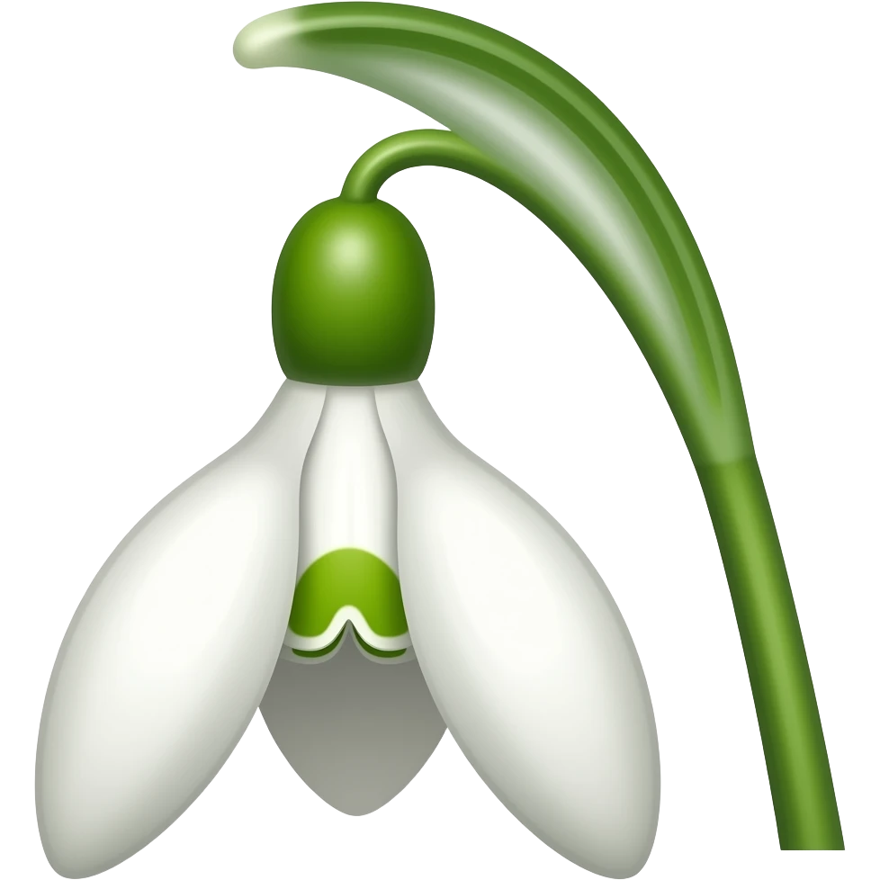 Snowdrop emoji