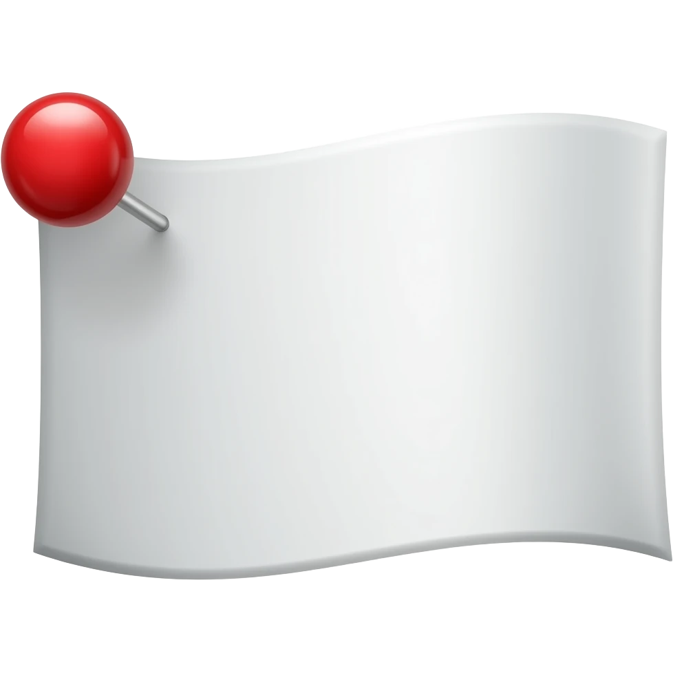 White flag with red round push pin on it emoji