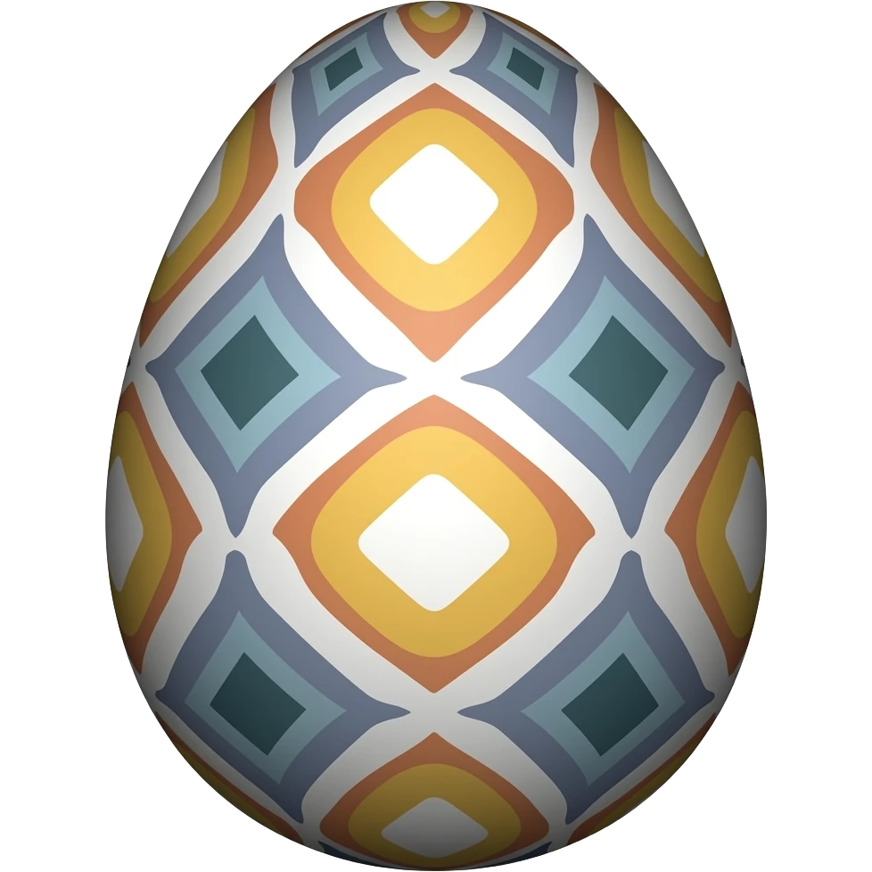 Easter egg, pattern, symmetry emoji
